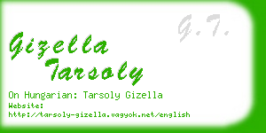 gizella tarsoly business card